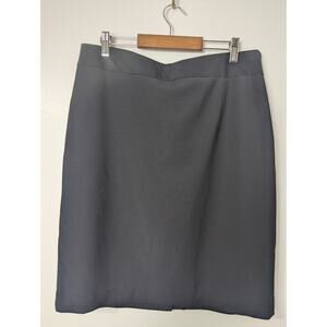 Talbots Womens Black Skirt Size 12P Petite Wool Blend Stretch Lined